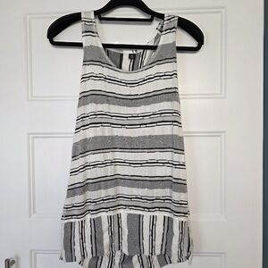Striped Black and White Tank Top